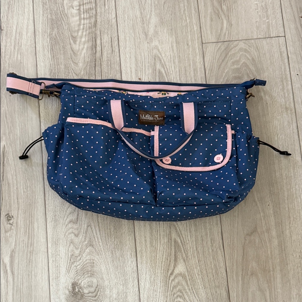 Matilda Jane Navy and Pink Baby Bag